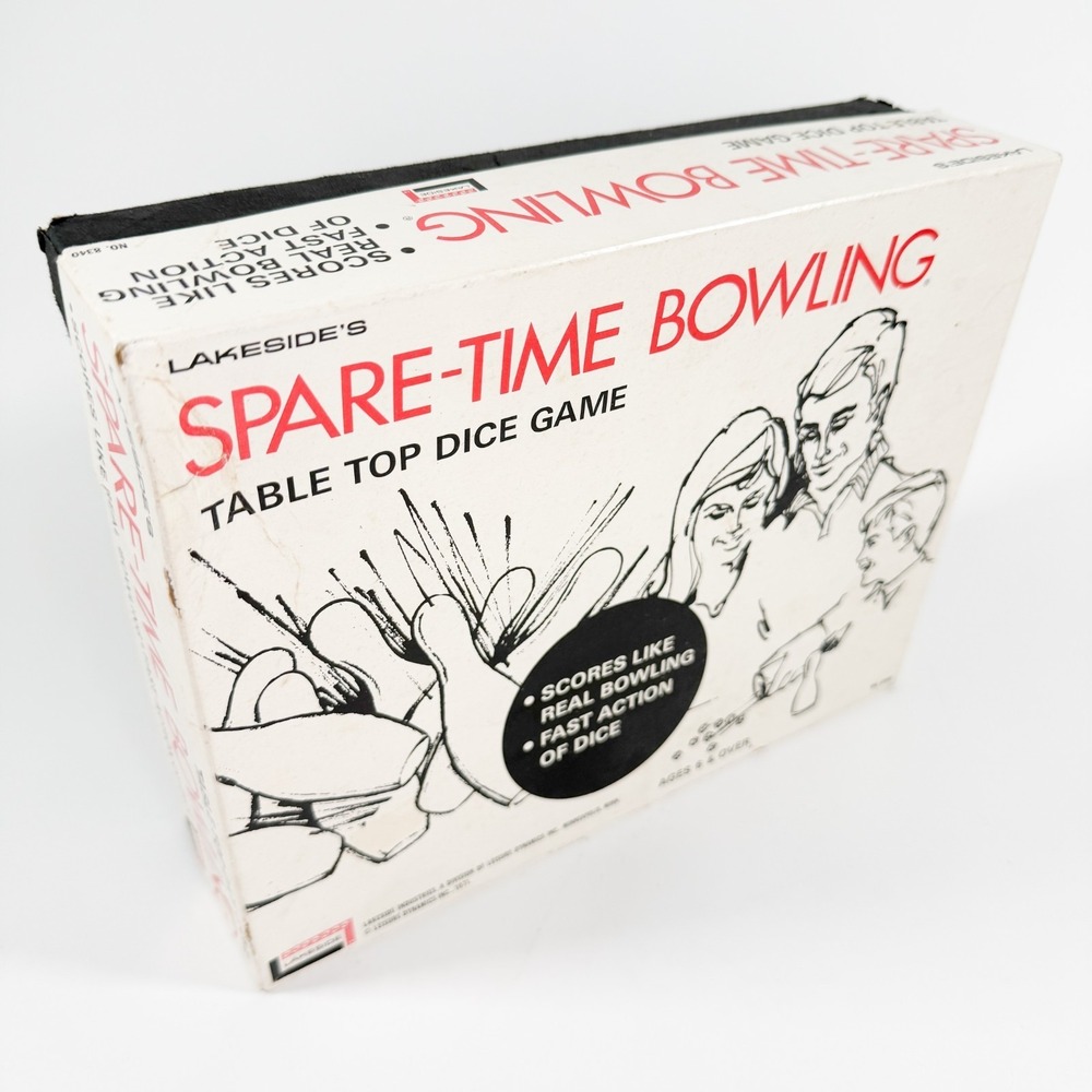 Vintage 1971 Lakeside Spare-Time Bowling Dice Game Complete w Box